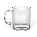 Oregon Engraved Glass Coffee Mug — 'Home' 12.25oz Clear Tea & Coffee Cup
