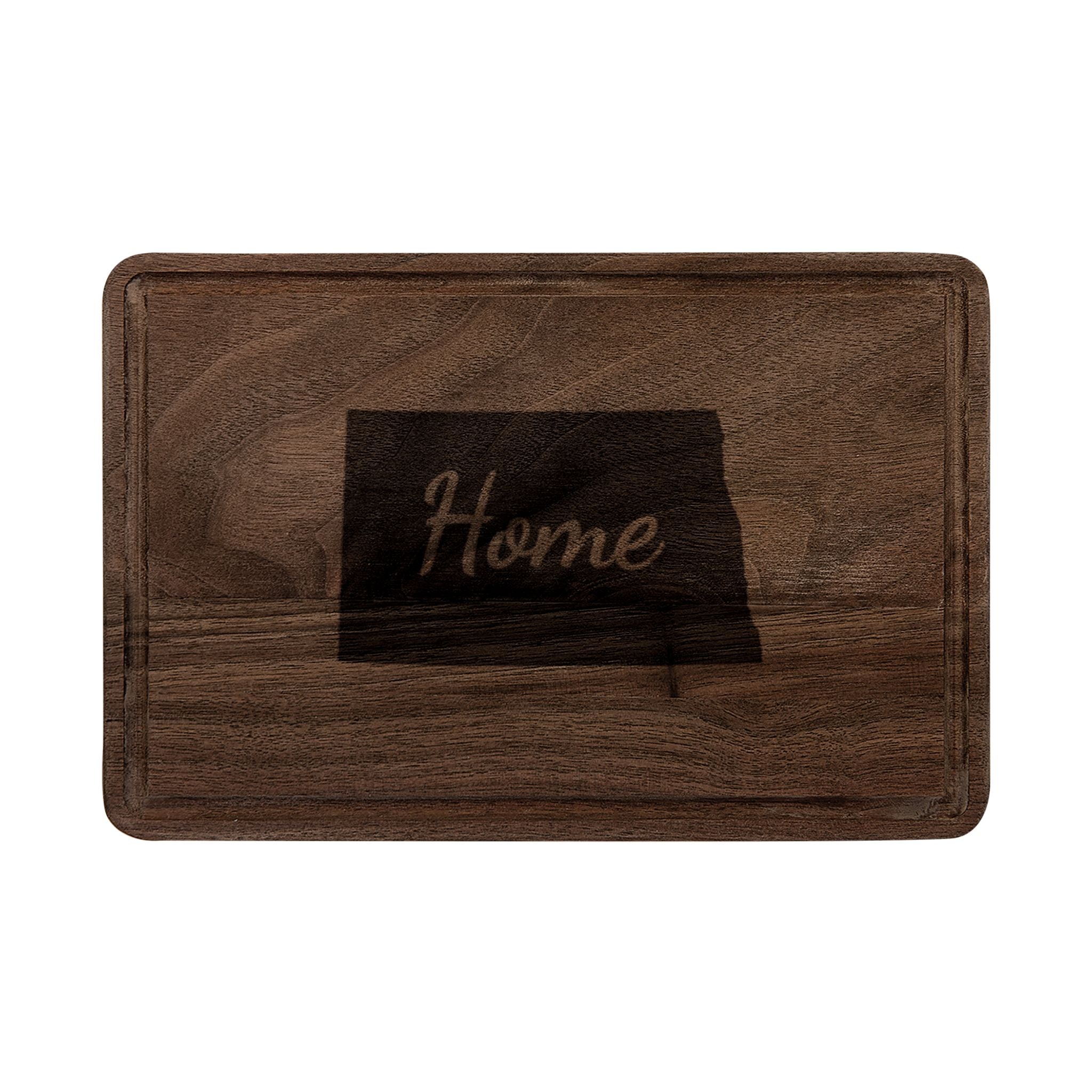 North Dakota Home Engraved Wooden Cutting Board