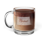 North Dakota Home Engraved Glass Coffee Mug 12.25oz Clear Tea and Coffee Cup Peace Garden State Gift