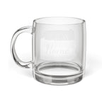 Pennsylvania Engraved Glass Coffee Mug — 'Home' 12.25oz Clear Tea & Coffee Cup