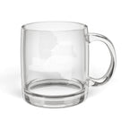 New York Engraved Glass Coffee Mug — 'Home' 12.25oz Clear Tea & Coffee Cup