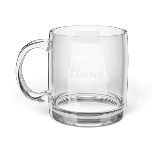 South Dakota Home Engraved Glass Coffee Mug – 12.25oz