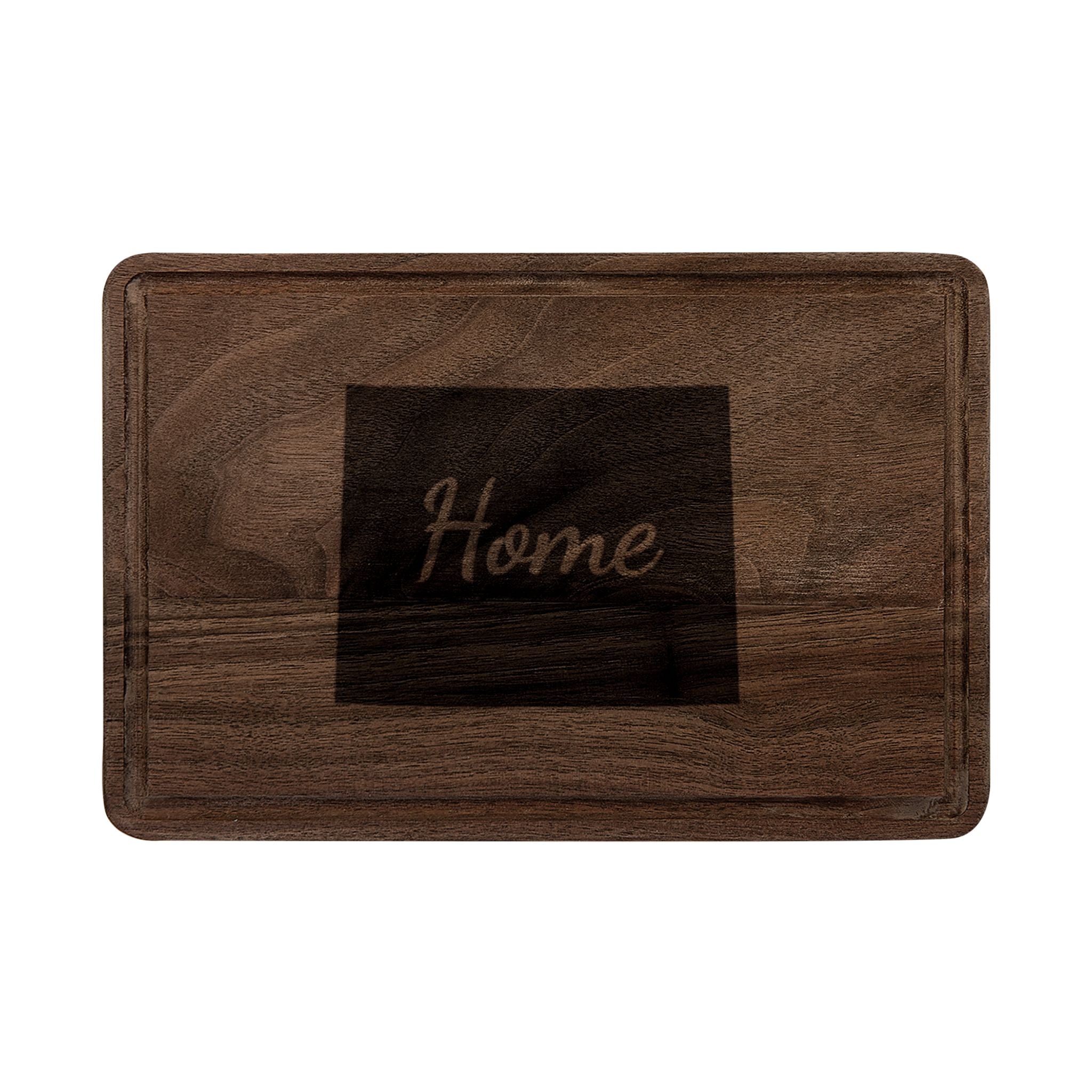 Wyoming Home Engraved Wooden Cutting Board