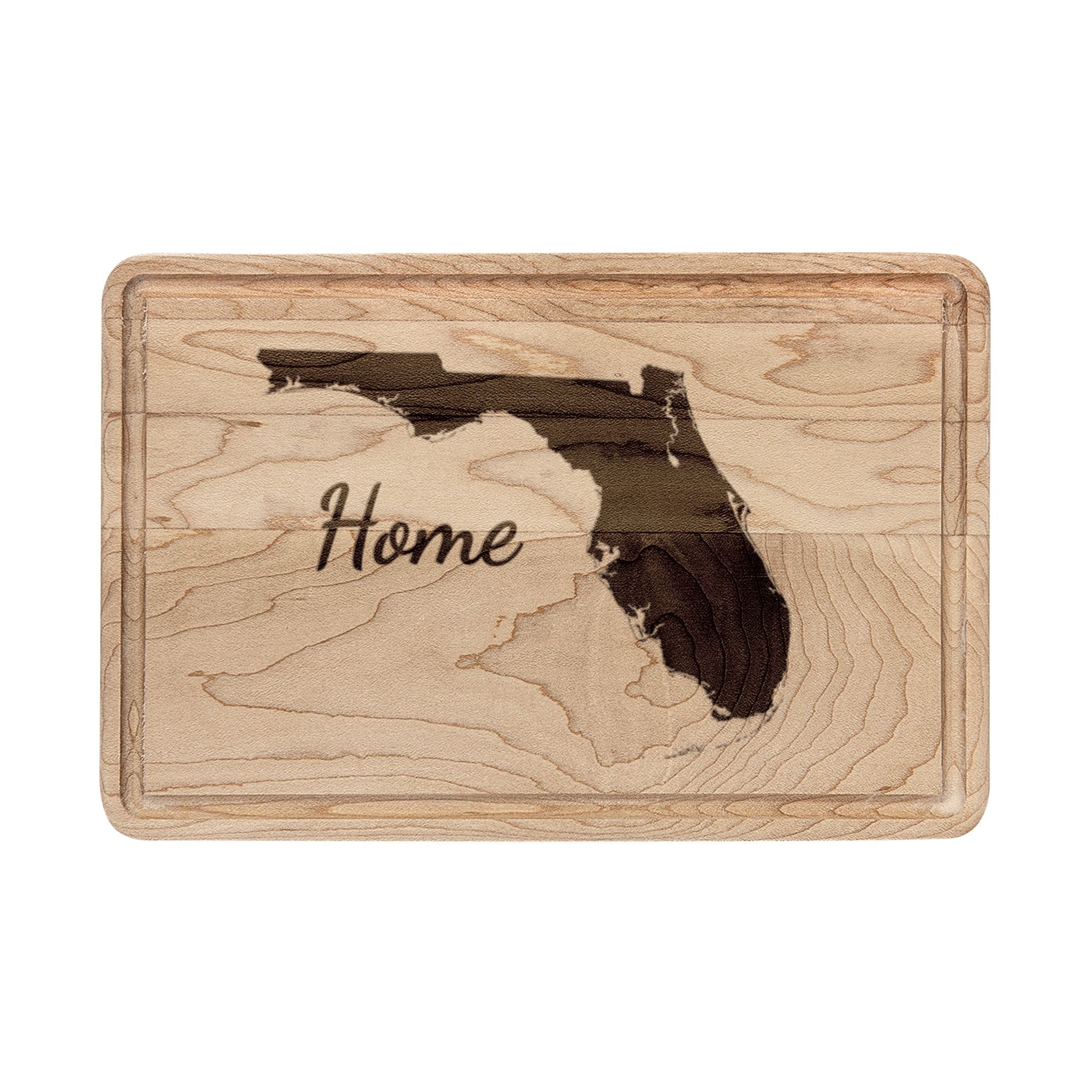Florida Home Engraved Wooden Cutting Board Sunshine State State Kitchen Decor