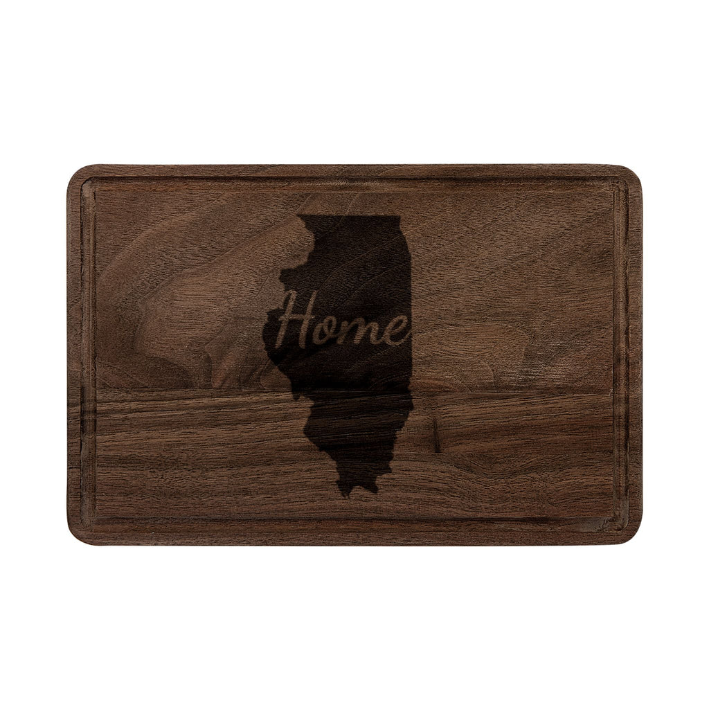 Illinois Home Engraved Wooden Cutting Board - coffee mug by Gadzooks Gifts