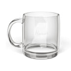Mississippi Engraved Glass Coffee Mug — 'Home' 12.25oz Clear Tea & Coffee Cup