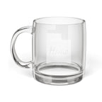 Utah Engraved Glass Coffee Mug — 'Home' 12.25oz Clear Tea & Coffee Cup