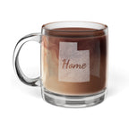Utah Home Engraved Glass Coffee Mug 12.25oz Clear Tea and Coffee Cup Beehive State Gift