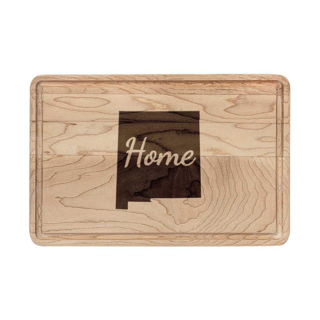 New Mexico Home Engraved Wooden Cutting Board Land of Enchantment State Kitchen Decor