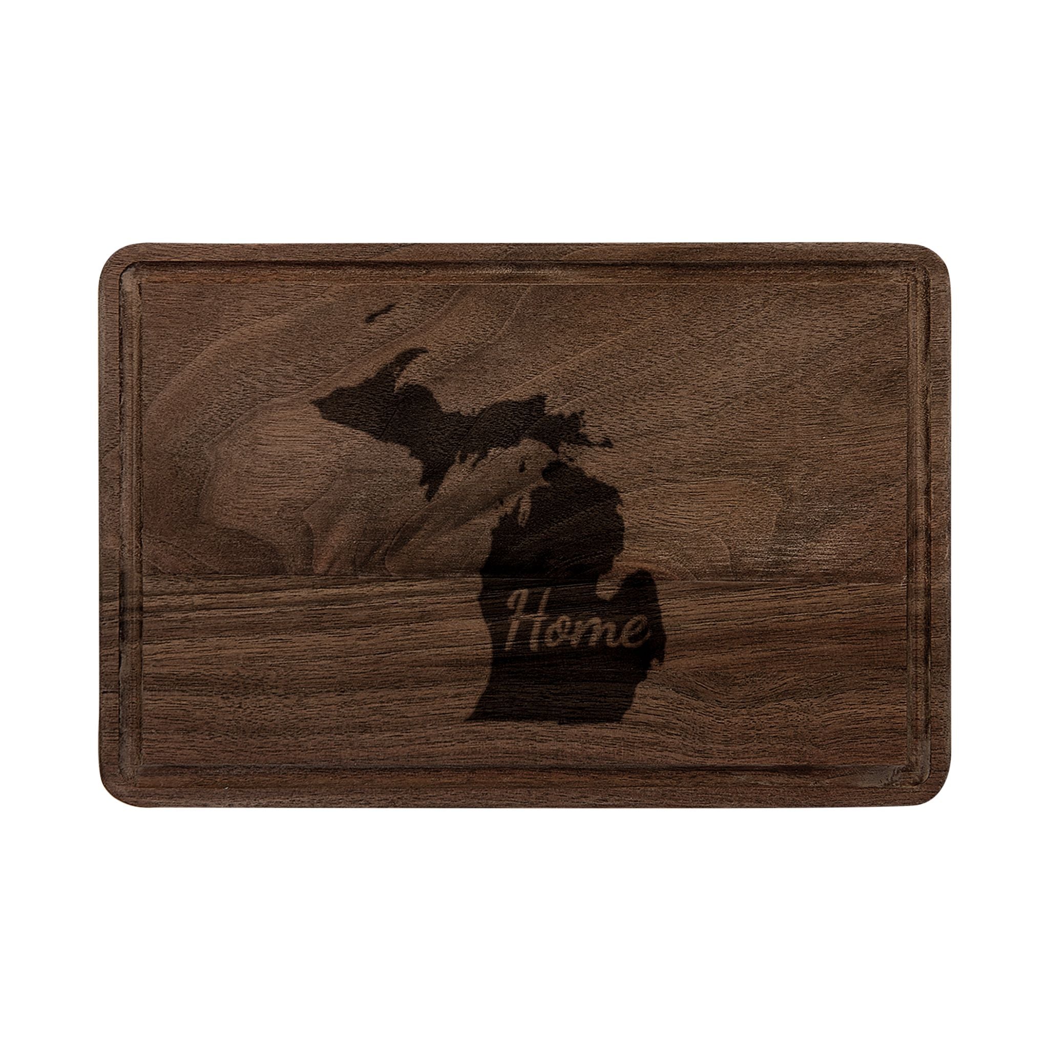 Michigan Home Engraved Wooden Cutting Board - coffee mug by Gadzooks Gifts