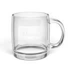 Wyoming Engraved Glass Coffee Mug — 'Home' 12.25oz Clear Tea & Coffee Cup
