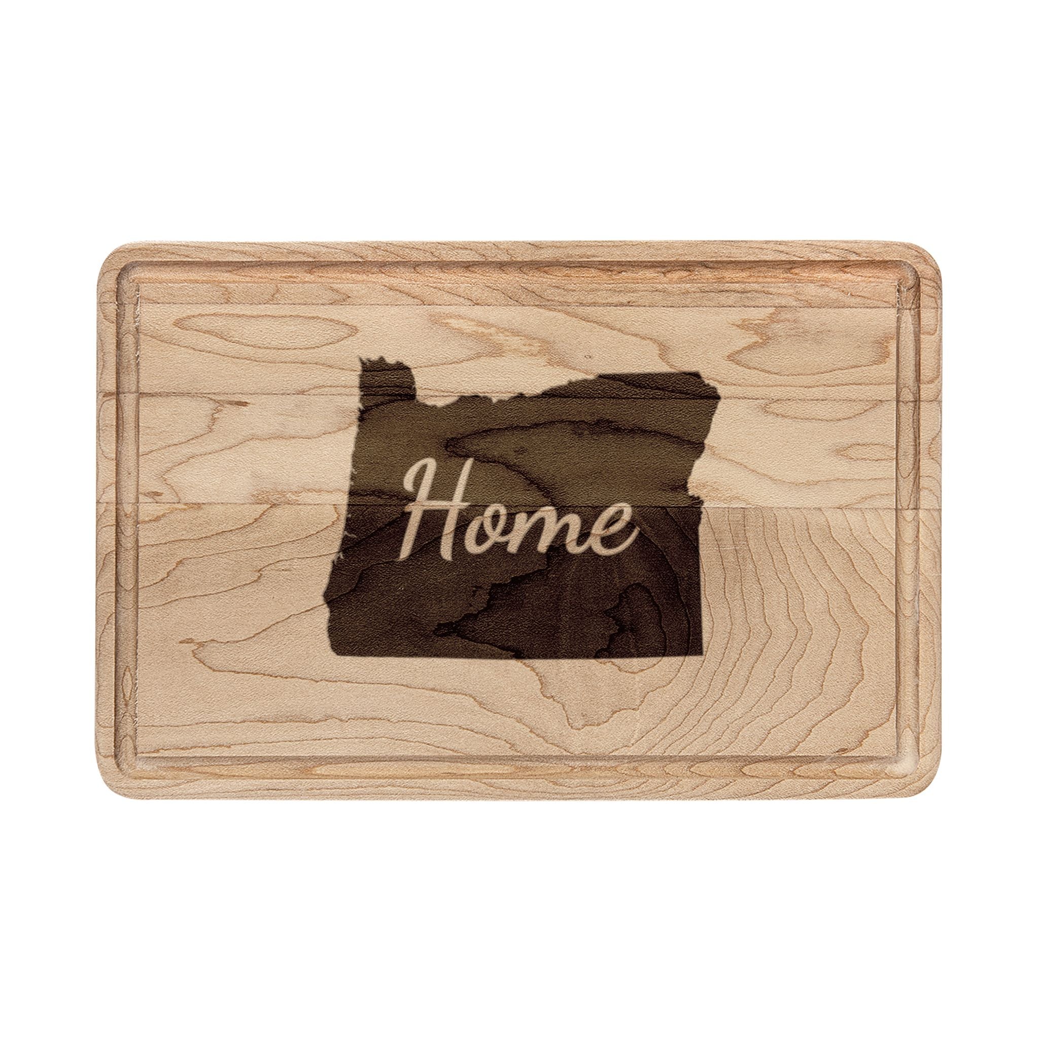 Oregon Home Engraved Wooden Cutting Board Beaver State State Kitchen Decor