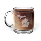 Michigan Home Engraved Glass Coffee Mug 12.25oz Clear Tea and Coffee Cup Great Lakes State Gift