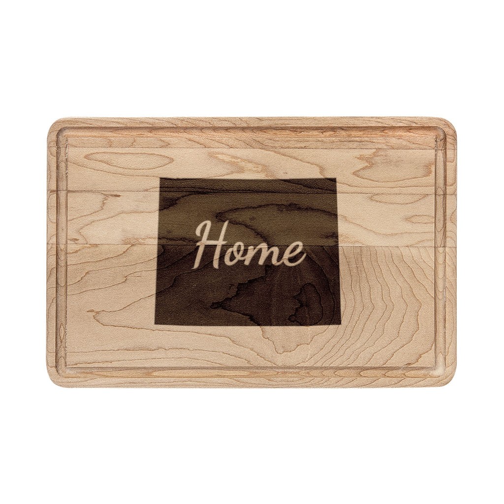 Wyoming Home Engraved Wooden Cutting Board Cowboy State State Kitchen Decor