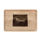 Wyoming Home Engraved Wooden Cutting Board Cowboy State State Kitchen Decor