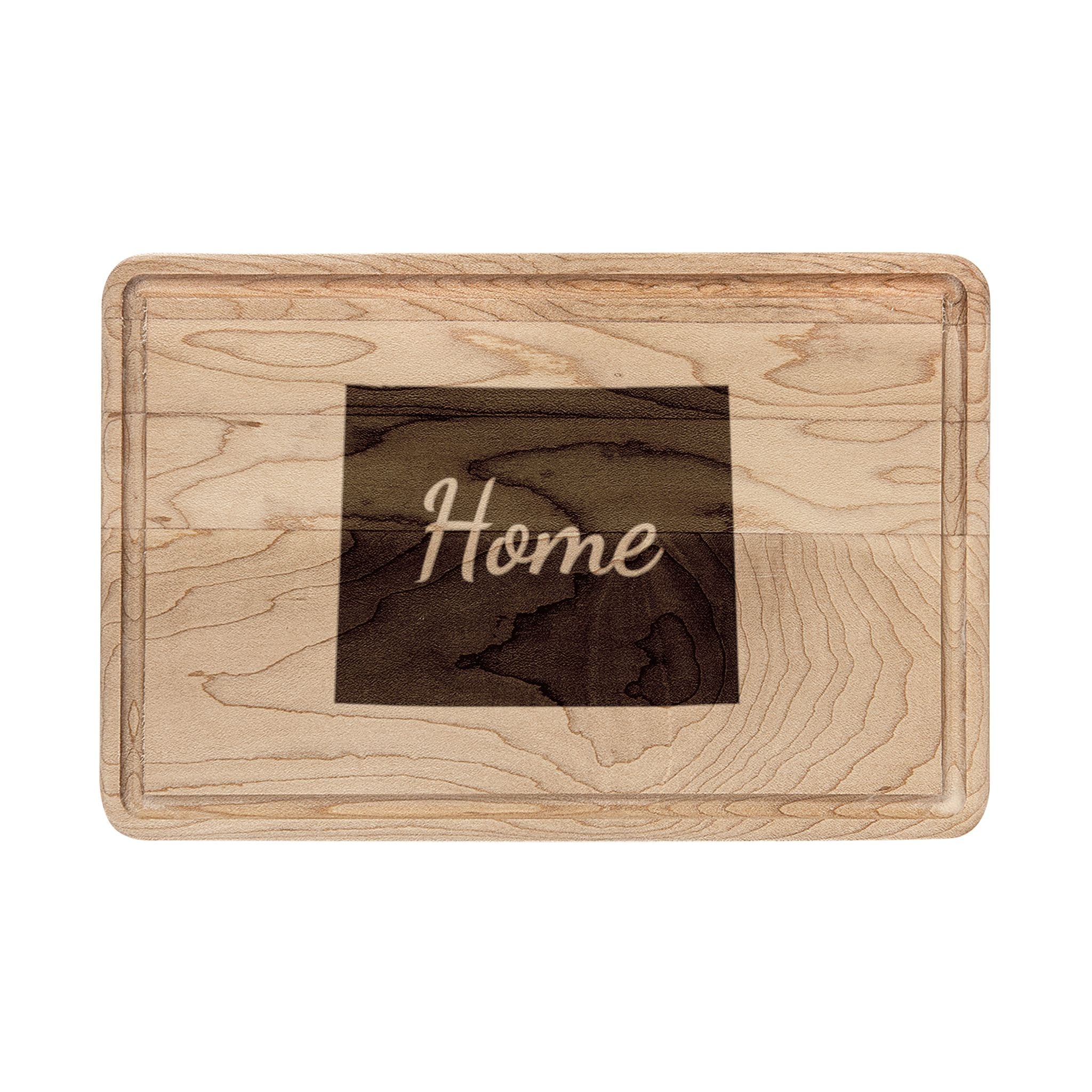 Wyoming Home Engraved Wooden Cutting Board Cowboy State State Kitchen Decor