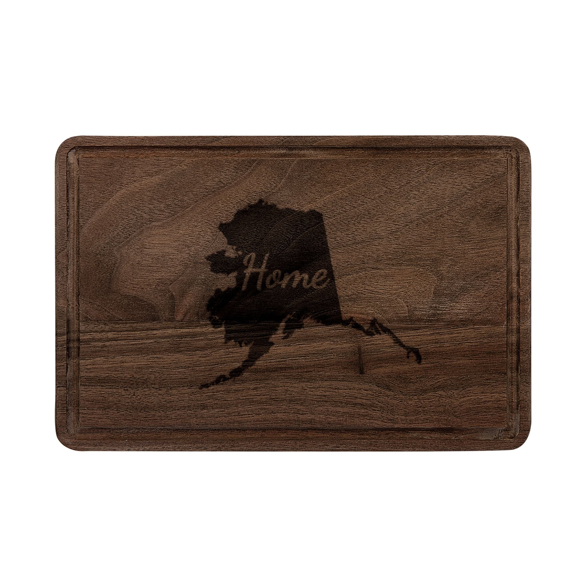 Alaska Home Engraved Wooden Cutting Board - coffee mug by Gadzooks Gifts