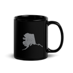 Alaska State Black Glossy Ceramic Coffee Mug Last Frontier State Pride