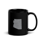 Arizona State Black Glossy Ceramic Coffee Mug Grand Canyon State State Pride