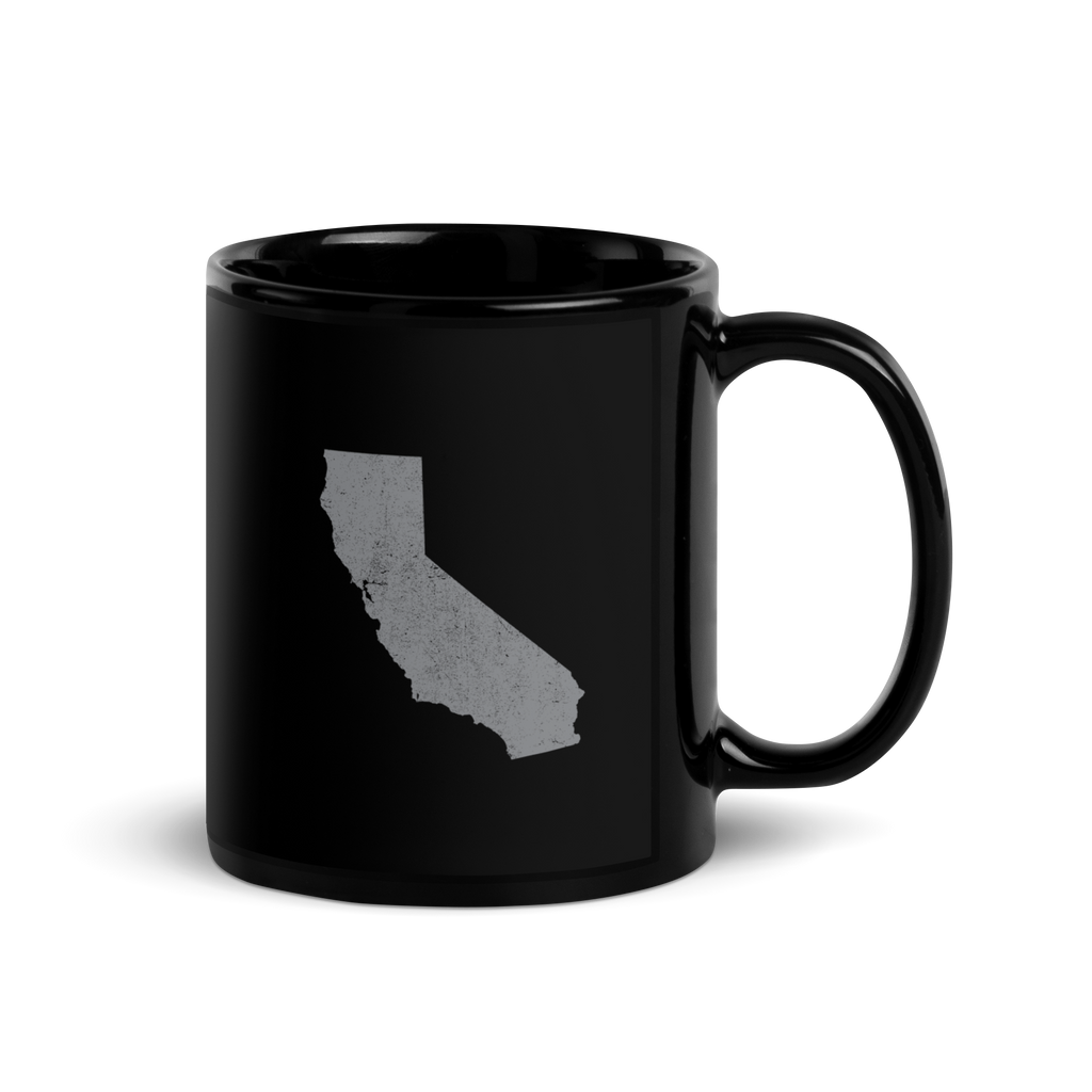 California State Black Glossy Ceramic Coffee Mug Golden State State Pride