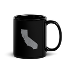 California State Black Glossy Ceramic Coffee Mug Golden State State Pride