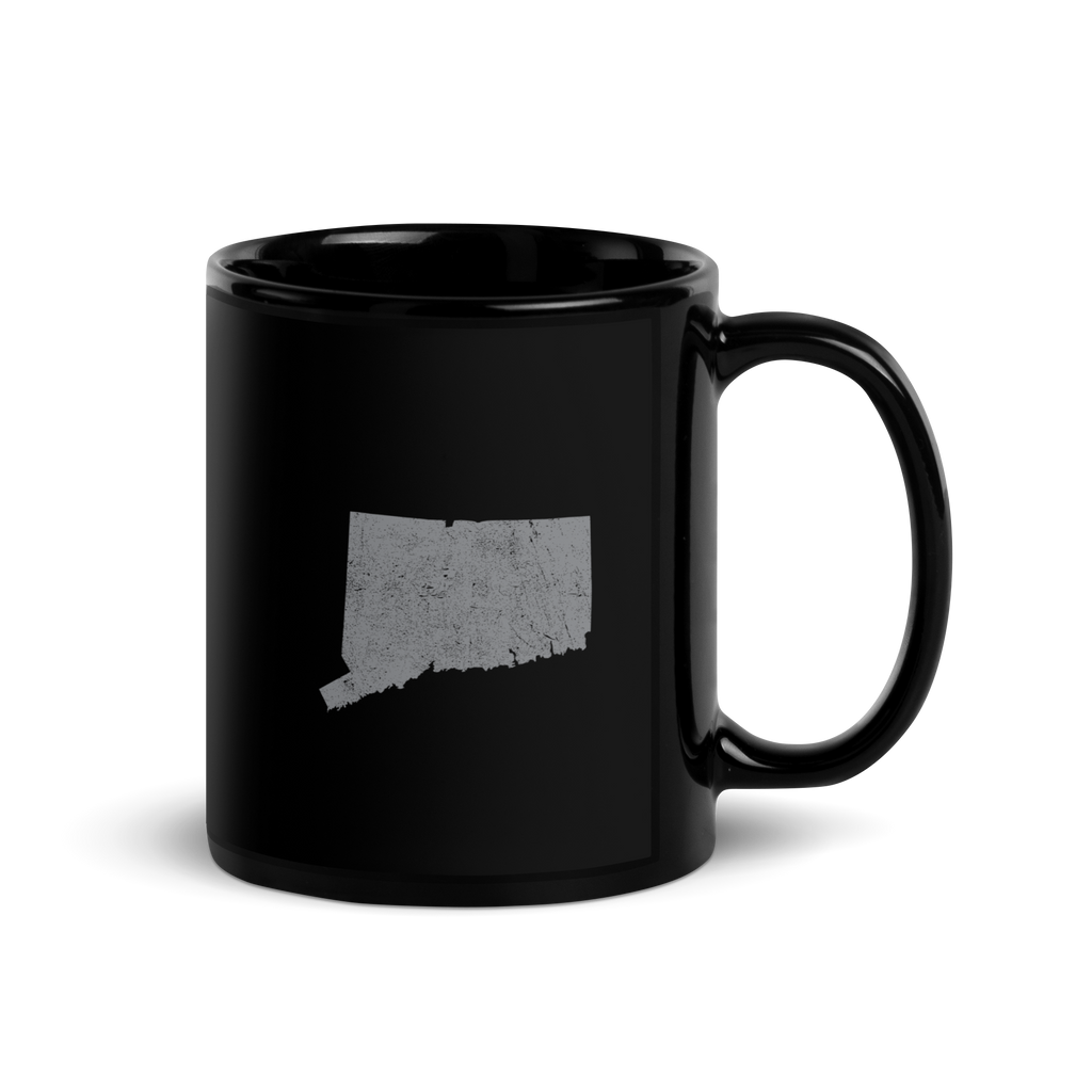 Connecticut State Black Glossy Ceramic Coffee Mug Constitution State State Pride