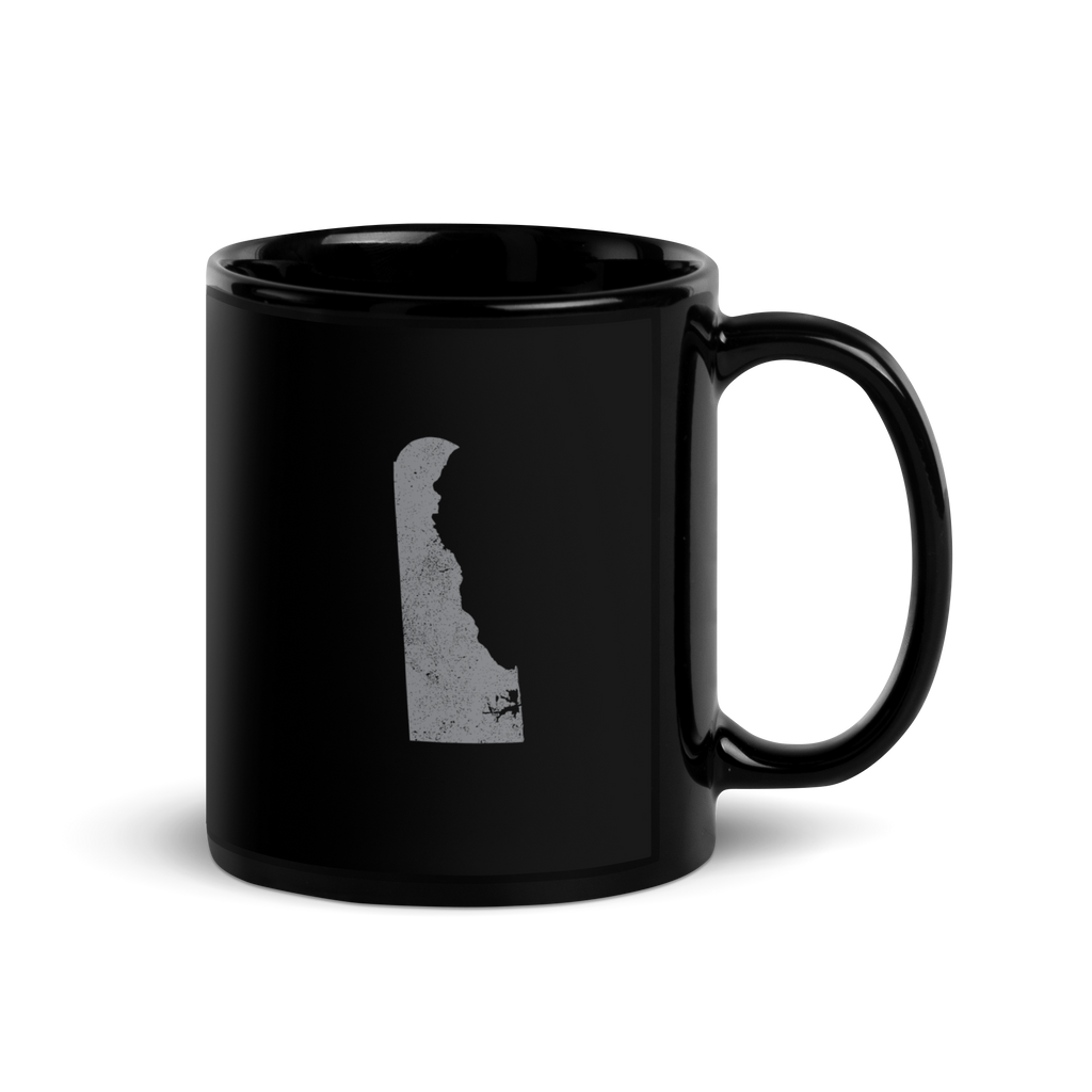 Delaware State Black Glossy Ceramic Coffee Mug First State State Pride