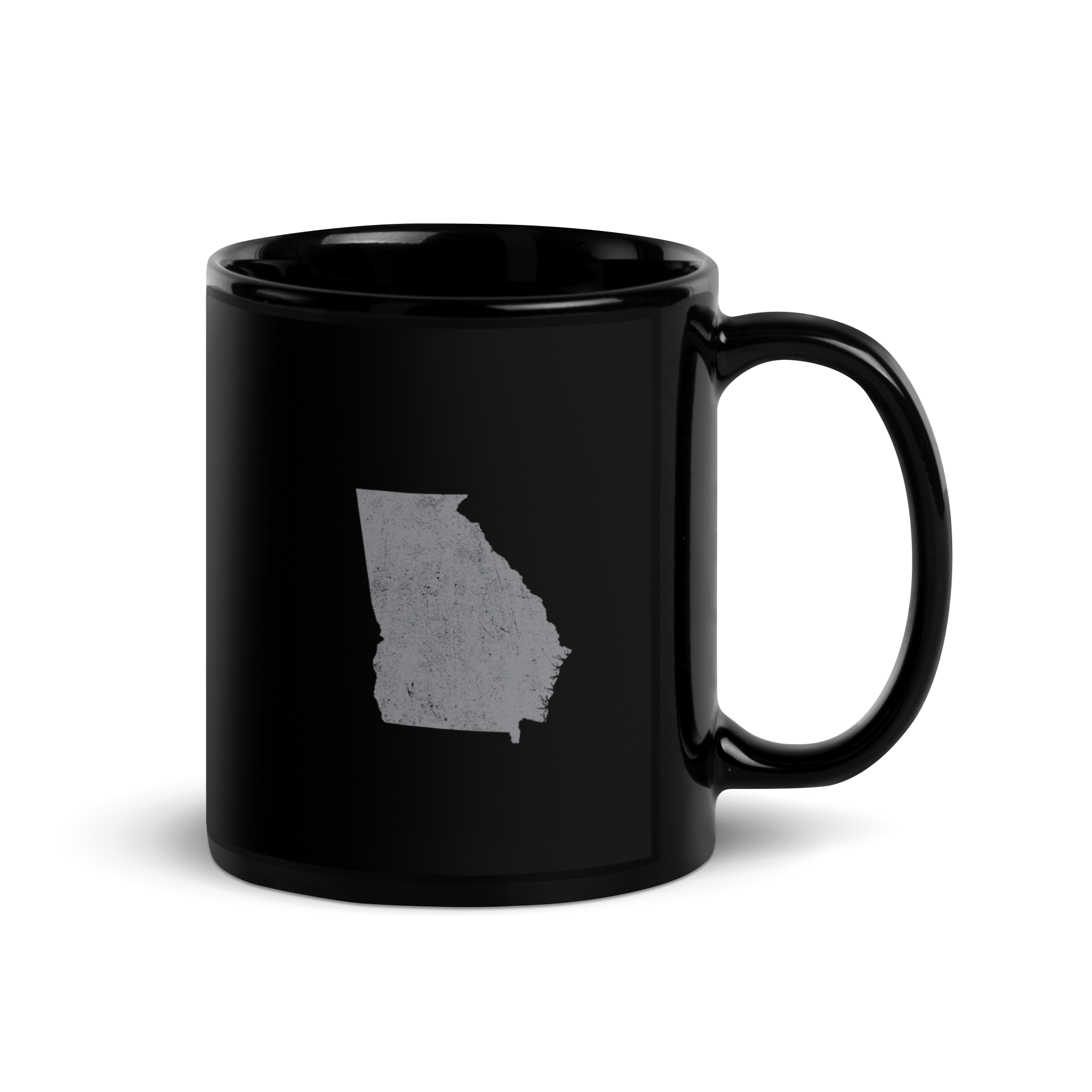 Georgia State Black Glossy Ceramic Coffee Mug Peach State State Pride