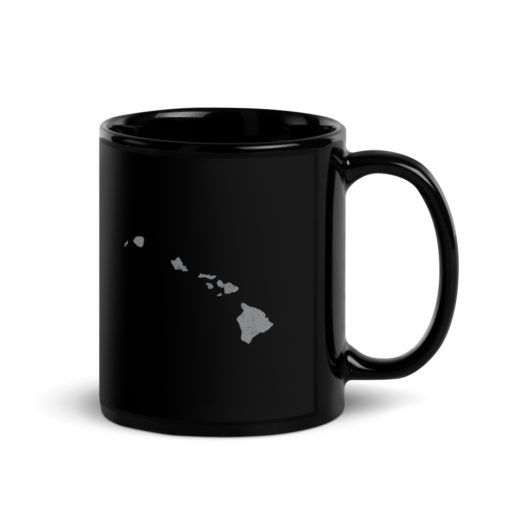 Hawaii State Black Glossy Ceramic Coffee Mug Aloha State State Pride