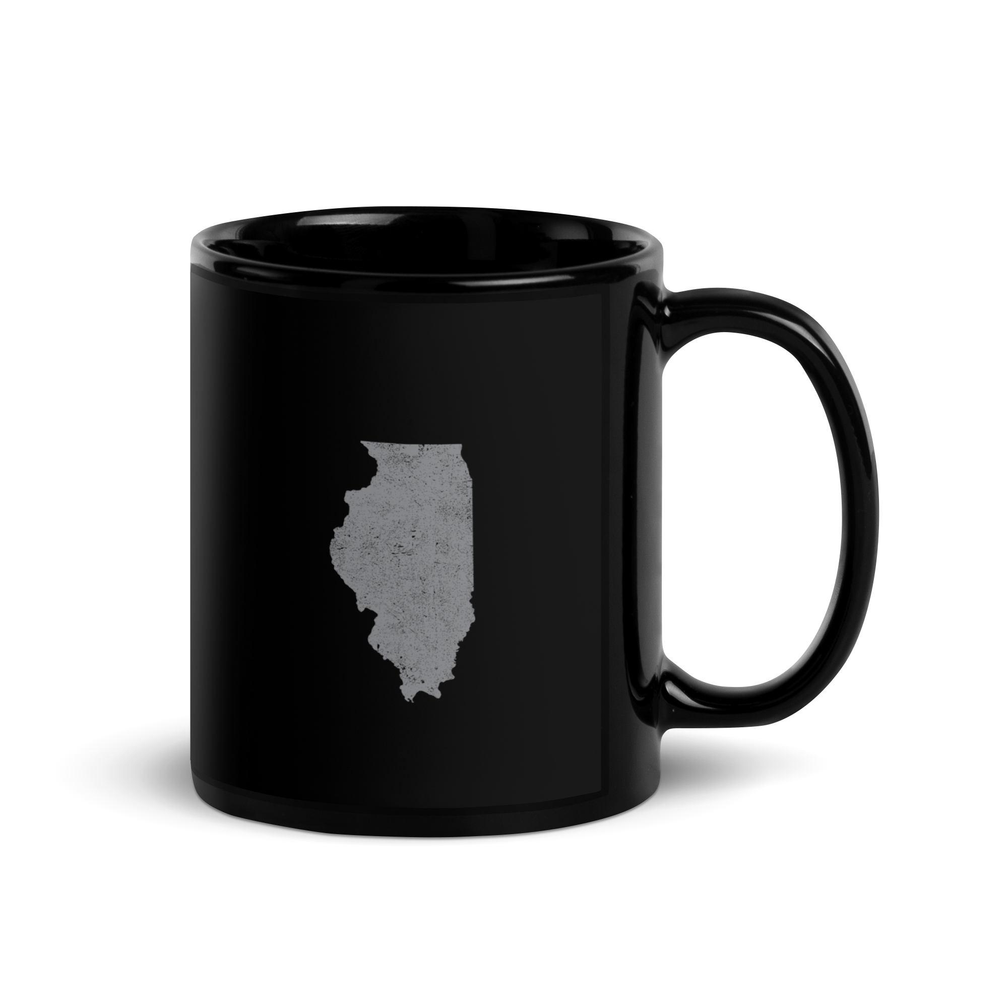 Illinois State Black Glossy Ceramic Coffee Mug Prairie State State Pride