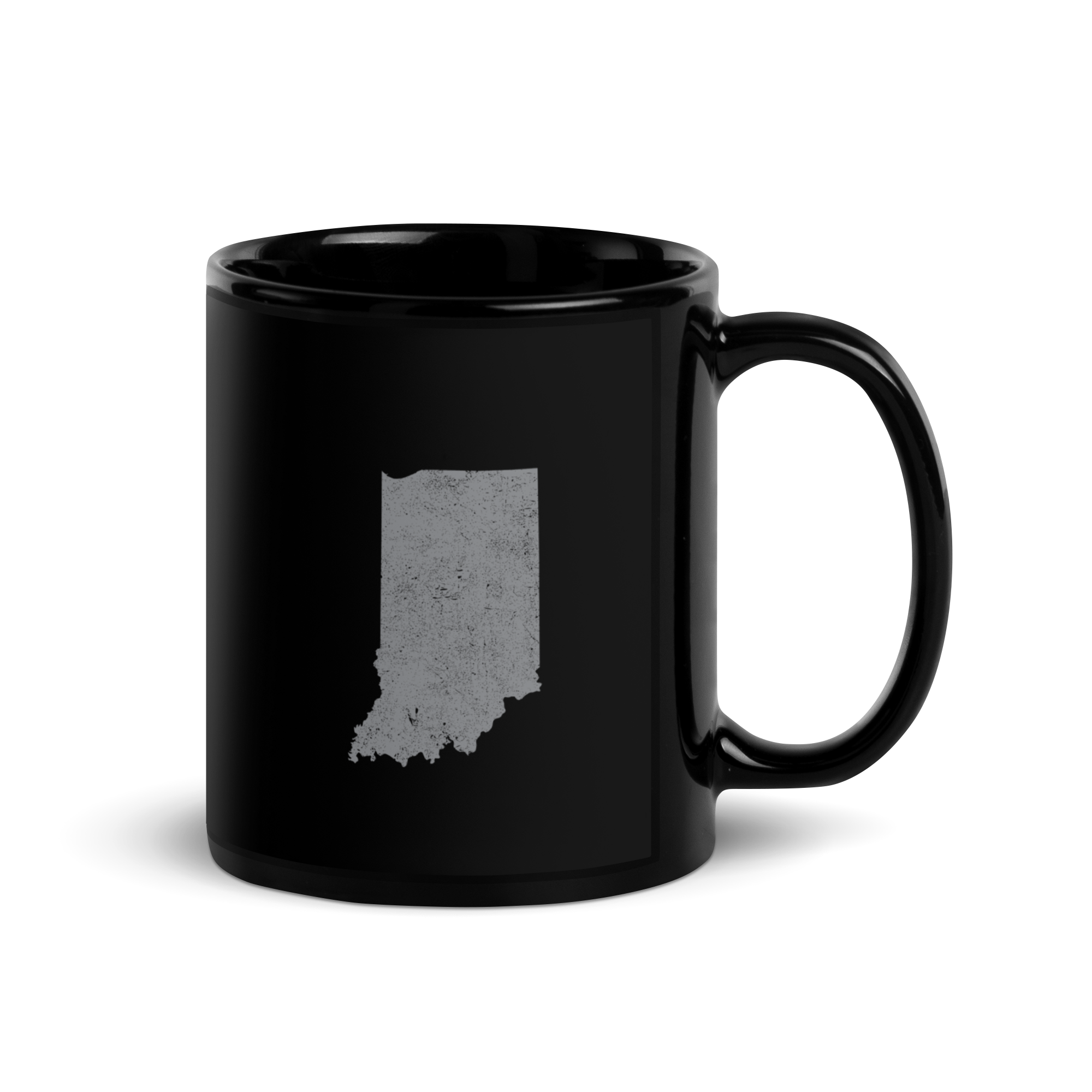 Indiana State Black Glossy Ceramic Coffee Mug Hoosier State State Pride