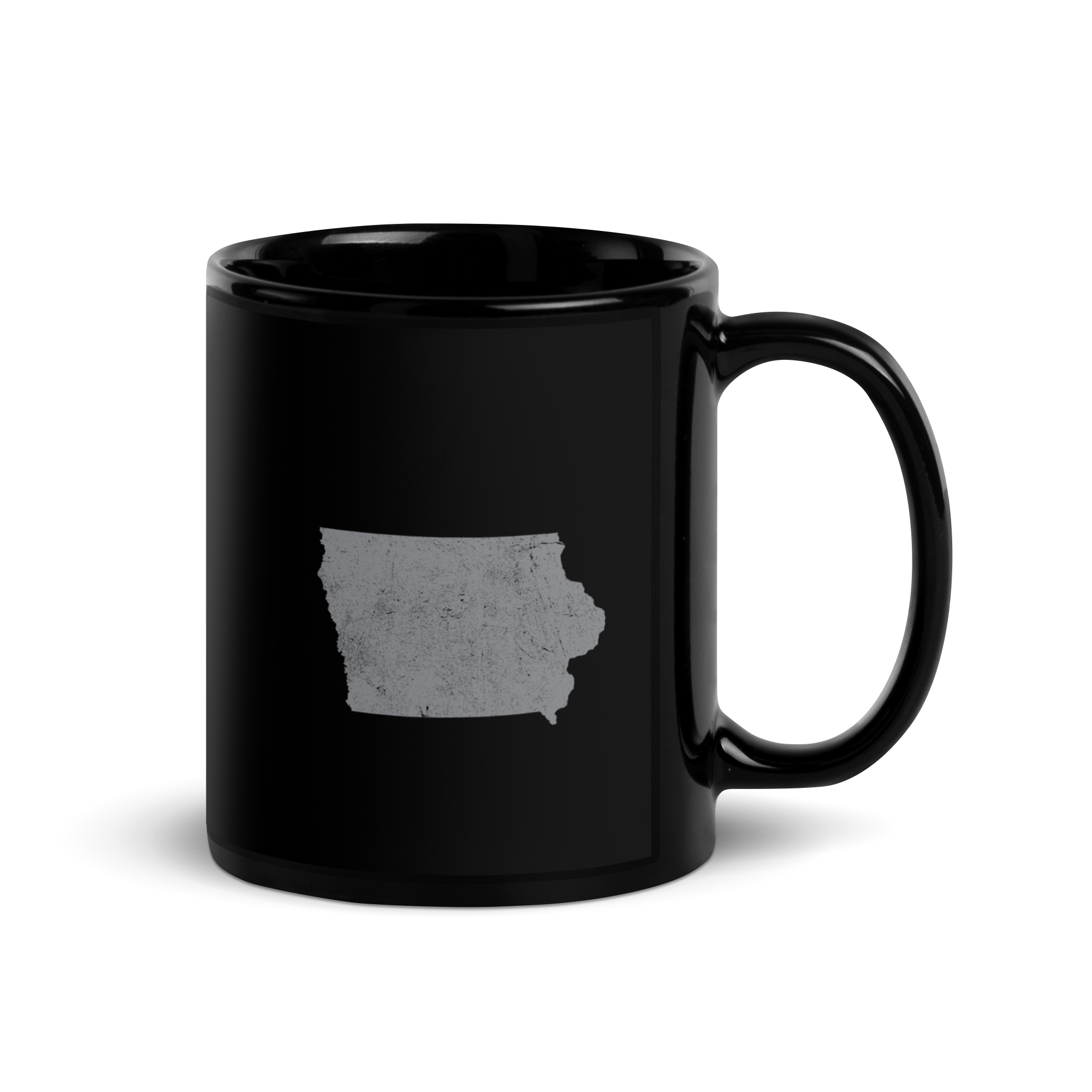Iowa State Black Glossy Ceramic Coffee Mug Hawkeye State State Pride