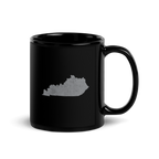 Kentucky State Black Glossy Ceramic Coffee Mug Bluegrass State State Pride