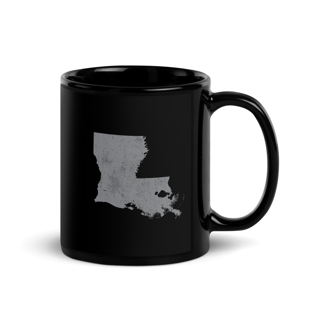 Louisiana State Black Glossy Ceramic Coffee Mug Pelican State State Pride