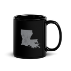 Louisiana State Black Glossy Ceramic Coffee Mug Pelican State State Pride