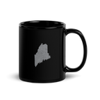 Maine State Black Glossy Ceramic Coffee Mug Pine Tree State State Pride