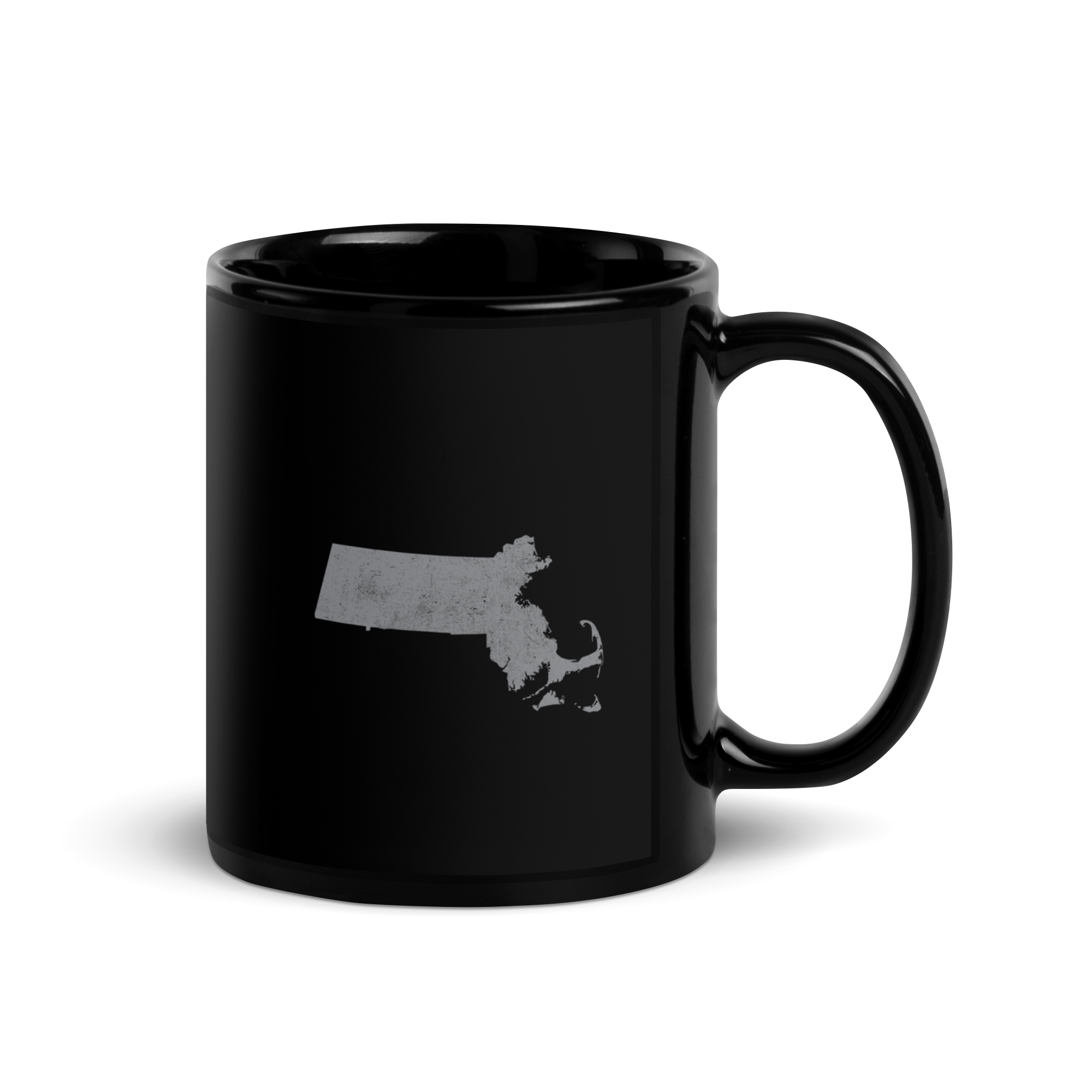 Massachusetts State Black Glossy Ceramic Coffee Mug Bay State State Pride