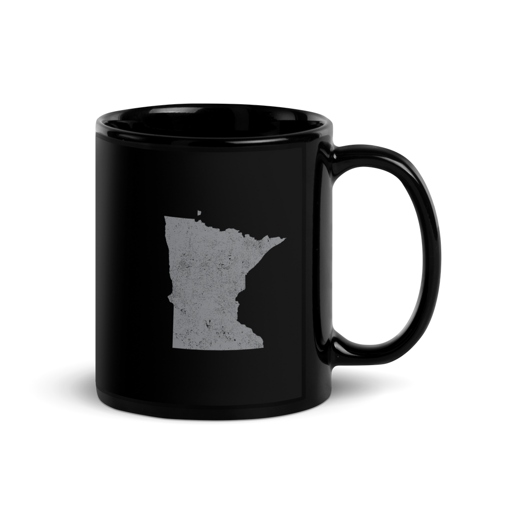 Minnesota State Black Glossy Ceramic Coffee Mug North Star State State Pride