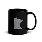 Minnesota State Black Glossy Ceramic Coffee Mug North Star State State Pride