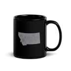 Montana State Black Glossy Ceramic Coffee Mug Treasure State State Pride