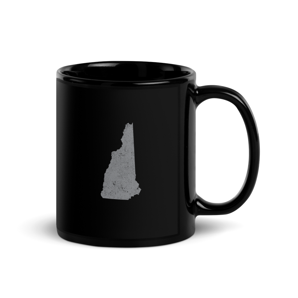 New Hampshire State Black Glossy Ceramic Coffee Mug Granite State State Pride