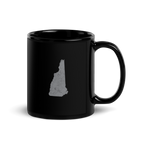 New Hampshire State Black Glossy Ceramic Coffee Mug Granite State State Pride