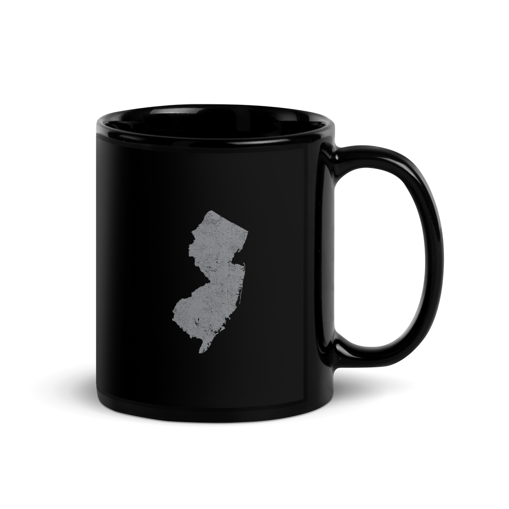New Jersey State Black Glossy Ceramic Coffee Mug Garden State State Pride