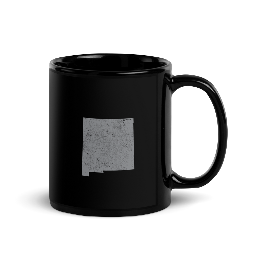 New Mexico State Black Glossy Ceramic Coffee Mug Land of Enchantment State Pride