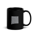 New Mexico State Black Glossy Ceramic Coffee Mug Land of Enchantment State Pride