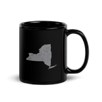 New York State Black Glossy Ceramic Coffee Mug Empire State State Pride