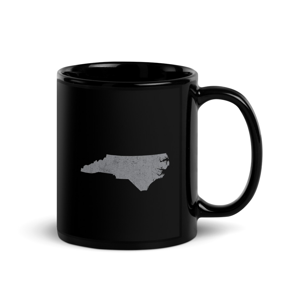 North Carolina State Black Glossy Ceramic Coffee Mug Tar Heel State State Pride