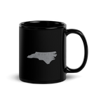 North Carolina State Black Glossy Ceramic Coffee Mug Tar Heel State State Pride