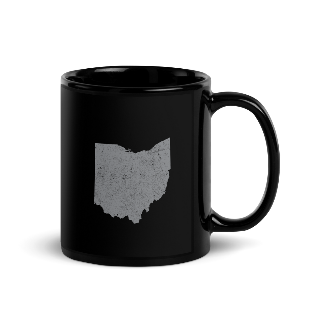 Ohio State Black Glossy Ceramic Coffee Mug Buckeye State State Pride