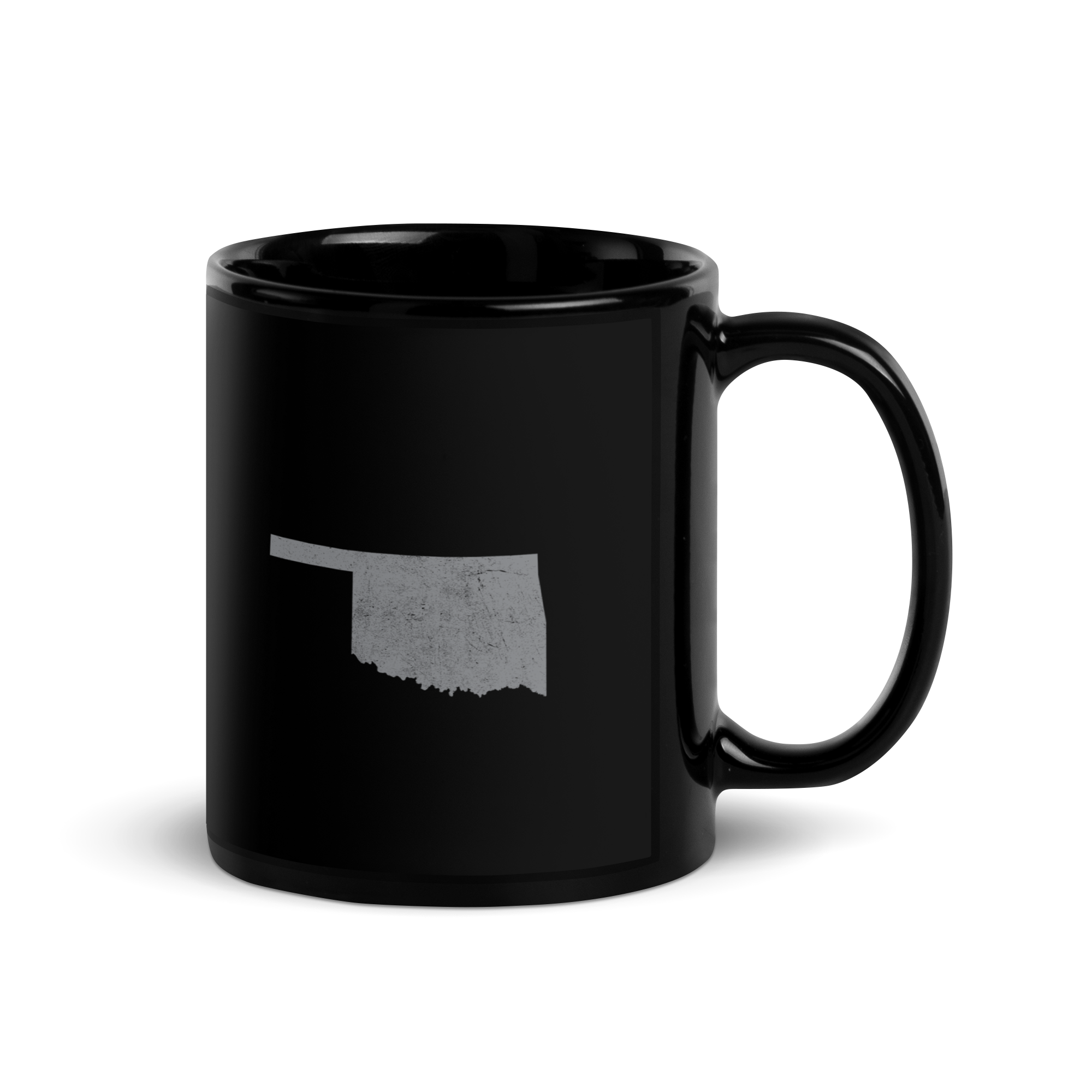Oklahoma State Black Glossy Ceramic Coffee Mug Sooner State State Pride